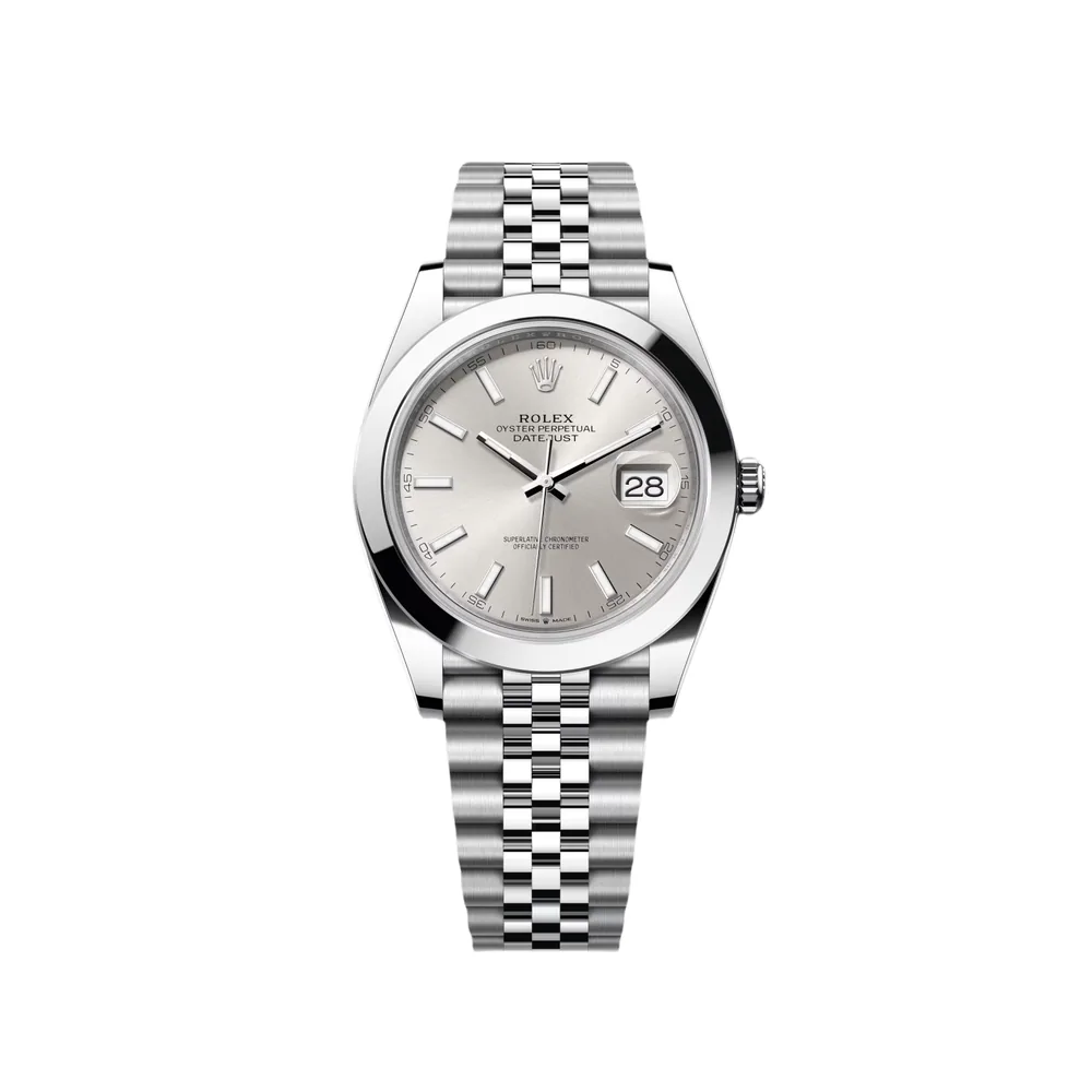 P0580-1 RLX Datejust 41mm 126300 Silver Index Jubilee Stainless Steel Watch - Image 1