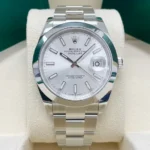 RLX Datejust 41mm 126300 Silver Index Jubilee Stainless Steel Watch - Image 9