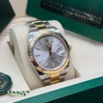 RLX Datejust 41mm 126333 Silver Index Oyster Steel and Yellow Gold Mens Watch - Image 4