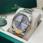 RLX Datejust 41mm 126333 Silver Index Oyster Steel and Yellow Gold Mens Watch - Image 5