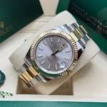 RLX Datejust 41mm 126333 Silver Index Oyster Steel and Yellow Gold Mens Watch - Image 7