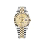 RLX Datejust 36mm 126233 Golden Palm Motif Dial Jubilee Bracelet Watch