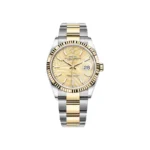 RLX Datejust 36mm 126233 Golden Palm Motif Dial Jubilee Bracelet Watch - Image 2