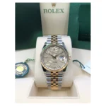 RLX Datejust 36mm 126233 Golden Palm Motif Dial Jubilee Bracelet Watch - Image 3