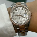 RLX Datejust 36mm 126281 Silver Palm Index Dial Jubilee Bracelet - Image 11