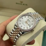 RLX Datejust 36mm 126281 Silver Palm Index Dial Jubilee Bracelet - Image 16