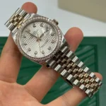 RLX Datejust 36mm 126281 Silver Palm Index Dial Jubilee Bracelet - Image 18
