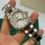 RLX Datejust 36mm 126281 Silver Palm Index Dial Jubilee Bracelet - Image 9