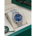 RLX Datejust m278384RBR-0037/0038 Bright Blue 31mm Dial Oyster Watch - Image 4