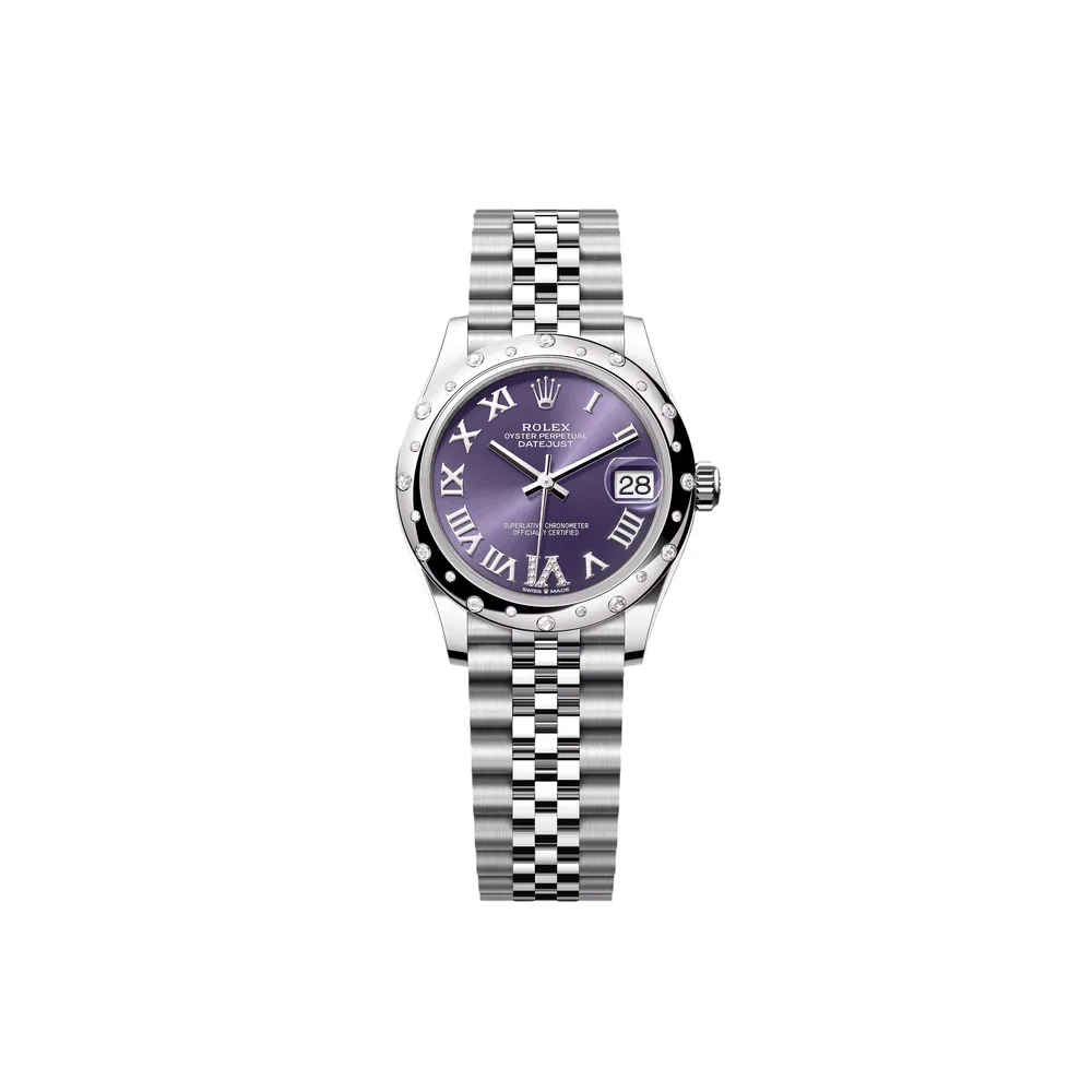 P0585-1 RLX Datejust m278344-0027/0028 Aubergine Diamond Dial 31mm Oyster - Image 1