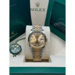 RLX Datejust 41mm Two-Tone Yellow Gold Fluted Bezel Champagne Diamond Dial Oyster - 126333 - Image 10