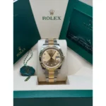 RLX Datejust 41mm Two-Tone Yellow Gold Fluted Bezel Champagne Diamond Dial Oyster - 126333 - Image 3