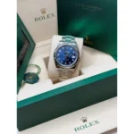 RLX Datejust 41mm 126334 Blue Diamond Oyster Stainless Steel Mens Watch - Image 6