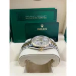 RLX Datejust 36mm 126283 Silver Dial Diamond Bezel Jubilee Bracelet Watch - Image 4
