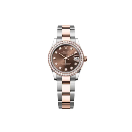 RLX Datejust m278381-0027/0028 Chocolate Diamond 31mm Dial Diamond-Set Bezel and Oyster Bracelet Watch