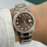RLX Datejust m278381-0027/0028 Chocolate Diamond 31mm Dial Diamond-Set Bezel and Oyster Bracelet Watch - Image 18