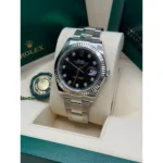 RLX Datejust 41mm 126334 Black Diamond Oyster Stainless Steel Mens Watch - Image 4