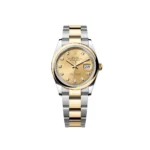 RLX Datejust 36mm 126203 Champagne Set with Diamonds Dial Domed Bezel Oyster Bracelet