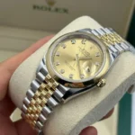 RLX Datejust 36mm 126203 Champagne Set with Diamonds Dial Domed Bezel Oyster Bracelet - Image 14