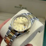 RLX Datejust 36mm 126203 Champagne Set with Diamonds Dial Domed Bezel Oyster Bracelet - Image 7