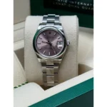 RLX Datejust m278240-0007/0008 31mm Pink Index Domed Bezel Oyster Oystersteel - Image 7