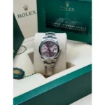 RLX Datejust m278240-0007/0008 31mm Pink Index Domed Bezel Oyster Oystersteel - Image 8