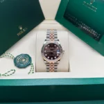 RLX Datejust m278271-0027/0028 Chocolate 31mm Dial Oyster Bracelet Watch - Image 17