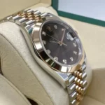 RLX Datejust 41mm 126301 Chocolate Diamond Jubilee Steel and Everose Gold Watch - Image 4