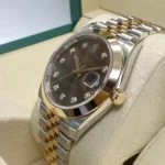 RLX Datejust 41mm 126301 Chocolate Diamond Jubilee Steel and Everose Gold Watch - Image 5