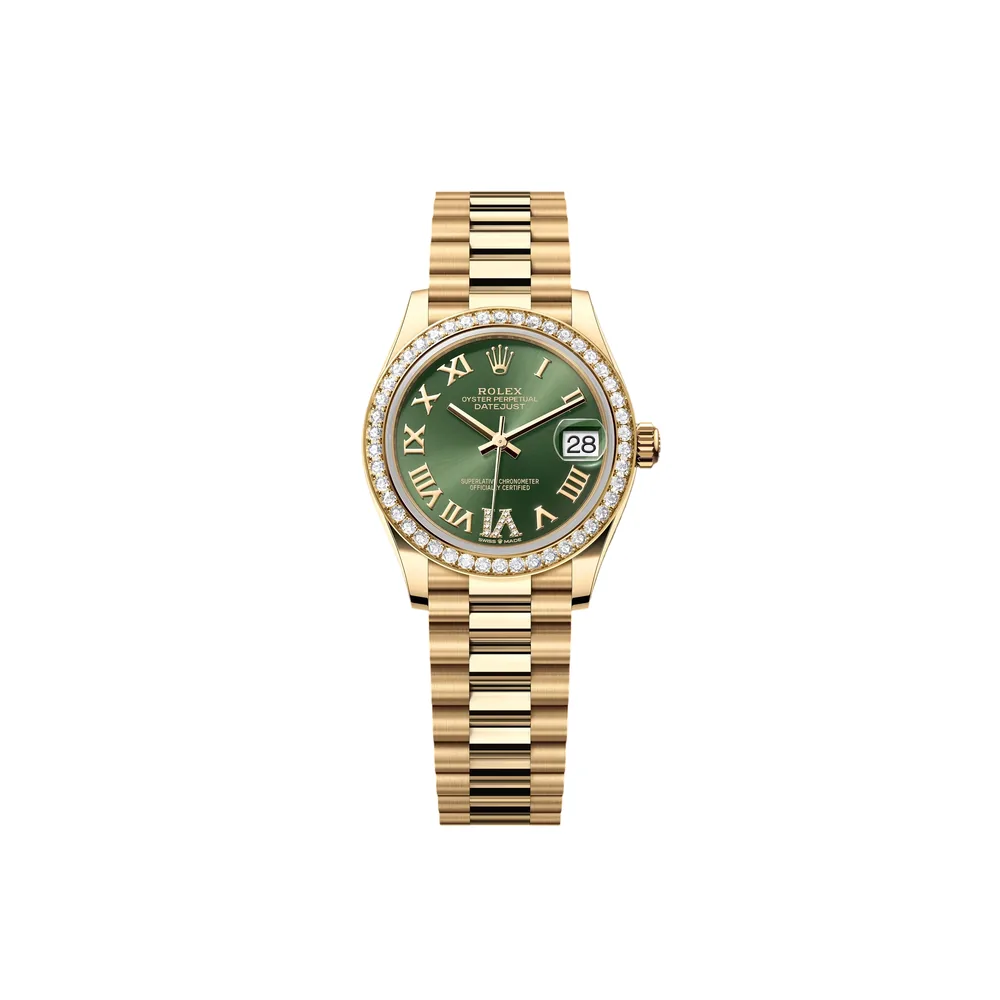 P0612-1 RLX Datejust m278288RBR-0024 Olive Green 31mm Dial President Bracelet Watch - Image 1