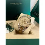 RLX Datejust 36mm 126233 Champagne Palm Motif Diamond Dial and Jubilee Bracelet Watch - Image 6