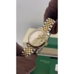 RLX Datejust 41mm Swiss Replica Watch | Two Tone Jubilee Bracele Champagne Fluted Dial Ref 126333 - Image 11