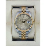 RLX Datejust 41mm Swiss Replica Watch | Two Tone Jubilee Bracele Champagne Fluted Dial Ref 126333 - Image 2