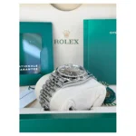 RLX Datejust 36mm 126234 Olive Green Palm Motif Dial Jubilee Stainless Steel Watch - Image 6