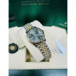 RLX Datejust m278273-0029/0030 31mm Olive Green Dial Stainless Steel and Yellow Gold Oyster Watch - Image 4
