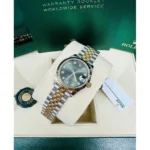 RLX Datejust m278273-0029/0030 31mm Olive Green Dial Stainless Steel and Yellow Gold Oyster Watch - Image 5