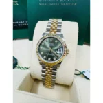 RLX Datejust m278273-0029/0030 31mm Olive Green Dial Stainless Steel and Yellow Gold Oyster Watch - Image 7