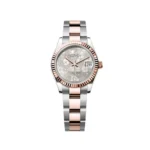 RLX Datejust m278271-0031/0032 Silver Floral Motif 31mm Dial Oyster Bracelet Watch - Image 2