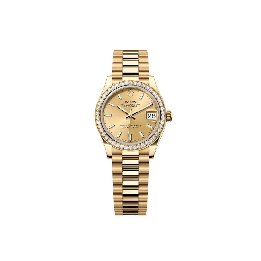 P0630-1 RLX Datejust m278288RBR-0022 Champagne 31mm Dial President Bracelet Watch - Image 1