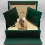 RLX Lady-Datejust 31mm 279161 Chocolate Stick Dial, Two Tone Stainless Steel & 18K Rose Gold Oyster Bracelet Women's Watch - Image 10