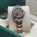 RLX Lady-Datejust 31mm 279161 Chocolate Stick Dial, Two Tone Stainless Steel & 18K Rose Gold Oyster Bracelet Women's Watch - Image 8