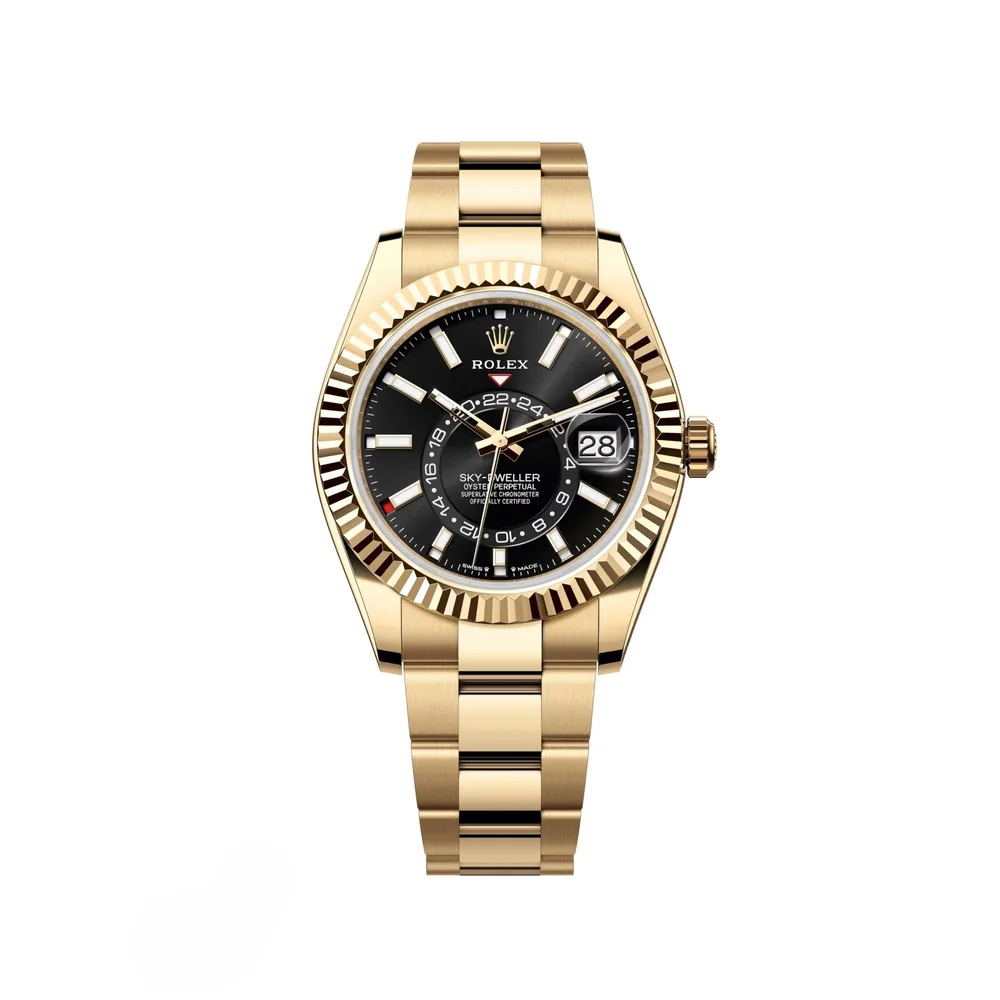P0662-1 RLX Sky-Dweller 42mm 336938-0002/0005 Yellow Gold Black Dial Oyster - Image 1
