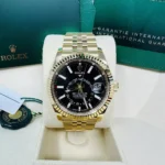 RLX Sky-Dweller 42mm 336938-0002/0005 Yellow Gold Black Dial Oyster - Image 11