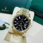 RLX Sky-Dweller 42mm 336938-0002/0005 Yellow Gold Black Dial Oyster - Image 13