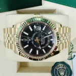RLX Sky-Dweller 42mm 336938-0002/0005 Yellow Gold Black Dial Oyster - Image 14