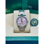 RLX Oyster Perpetual 34mm 124200-0009 Pink Dial Oyster Stainless Steel Bracelet Watch - Image 2