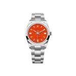 RLX Oyster Perpetual 36mm 126000-0007 Coral Red Dial Steel Watch