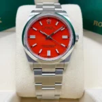 RLX Oyster Perpetual 36mm 126000-0007 Coral Red Dial Steel Watch - Image 2