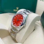 RLX Oyster Perpetual 36mm 126000-0007 Coral Red Dial Steel Watch - Image 4