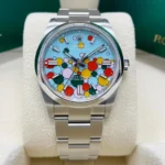 RLX Oyster Perpetual 36mm 126000-0009 Turquoise Celebration Dial Oyster Bracelet - Image 3